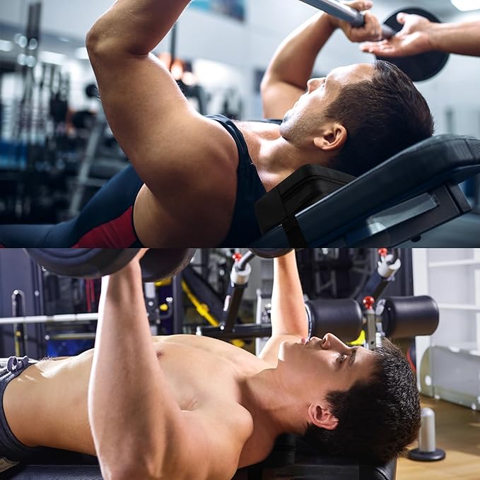 Weight Lifting Pad Bench Chest Press Back Pad for Free Weight Bench Exercises and Chest Press Support Non Slip PVC Leather Foam Support for Home Gym Strength Training