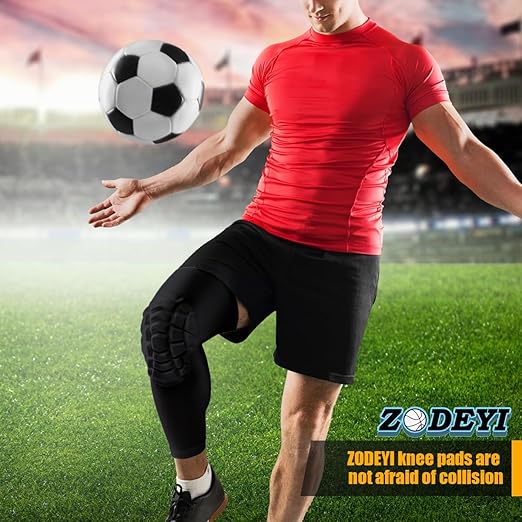 Knee Pads Wrestling Knee Sleeve Compression Leg Sleeves for Volleyball Basketball, Knee Compression Sleeve for Youth and Adult(Black_L_1 Pcs)
