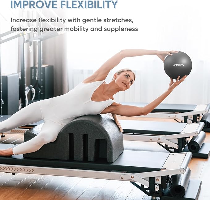 APEXUP 9 Inch Pilates Ball Small Exercise Ball for Yoga, Fitness, Balance, Core Workout, Physical Therapy