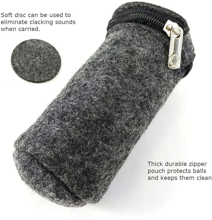Top Chi 1 lb. 1.5 Inch Solid Stainless Steel Baoding Balls with Carry Pouch. Non-Chiming Chinese Health Balls for Hand Therapy, Exercise, and Stress Relief