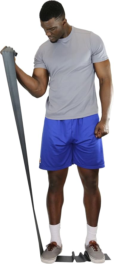 CanDo Low Powder Exercise Band, 50 yard roll, Black: X-Heavy