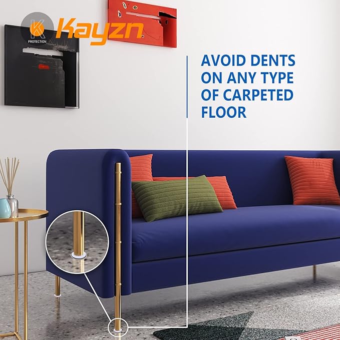 Self-Adhesive Furniture Slider, 2.5Inch Self-Adhesive Furniture Moving Pads, Adhesive Carpet Slider is Suitable for Carpet 16 Pieces, Furniture Moving Slide-Easily Move Any Item
