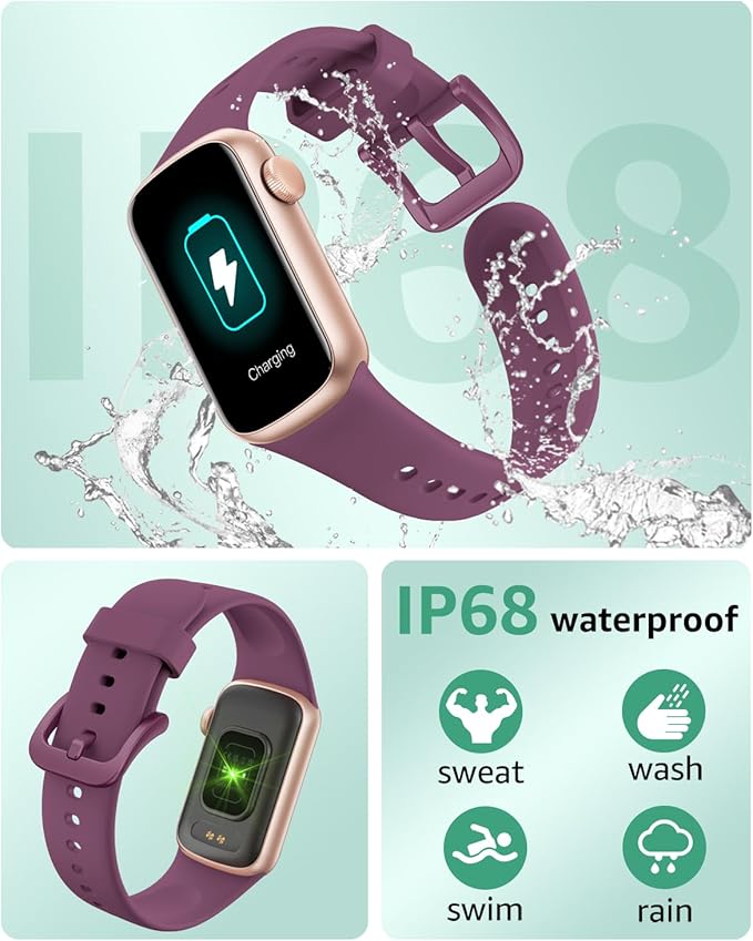 Fitness Tracker with Step Counter/Calories, Activity Health Tracker with Blood Pressure Heart Rate Monitor, Sleep Tracker, 137+ Sport Modes, Pedometer SmartWatch, Gift for Women Men DeepPurple