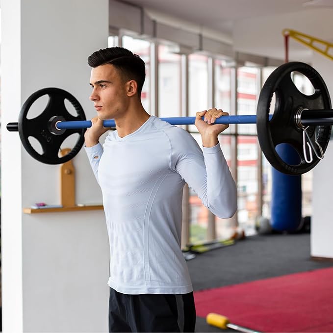 7ft Olympic Barbell for Strength Training and Olympic Weightlifting, 500 700 1000LBS Capacity Available, 2 Inch Bar for Squats, Home Gym Fitness Equipment, Bench Press, Deadlift,Powerlifting