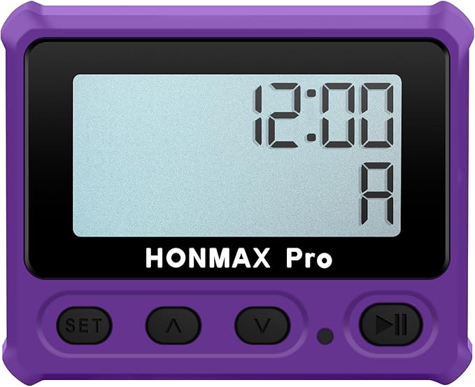 8100 Professional Interval Timer and Stopwatch, Backlight, USB-C Charged, Clock (Purple)