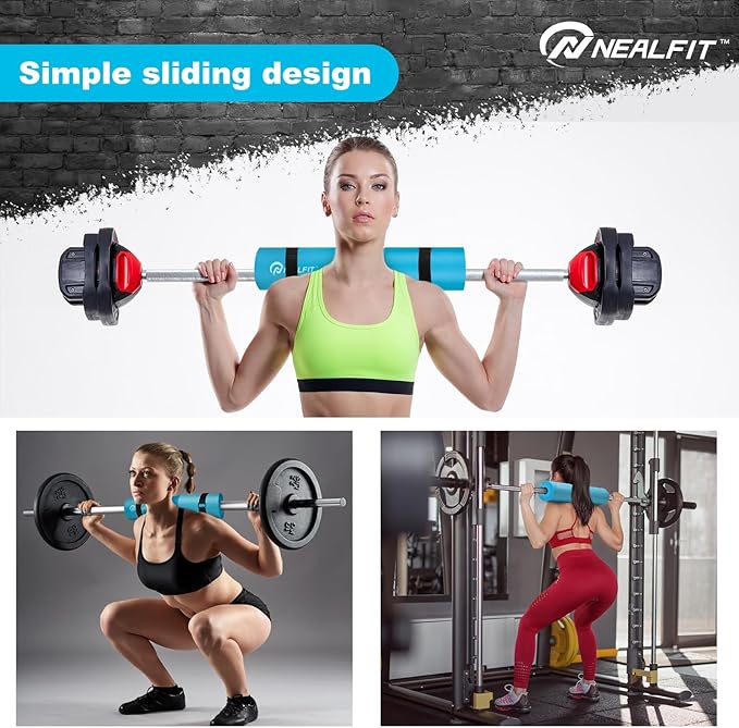 Barbell Pad Squat Pad for Squats—Squat Bar Pad—Great for Weightlifting,Lunges and Hip Thrusts—Foam Sponge Pad—Fit Standard and Olympic Bars Perfectly