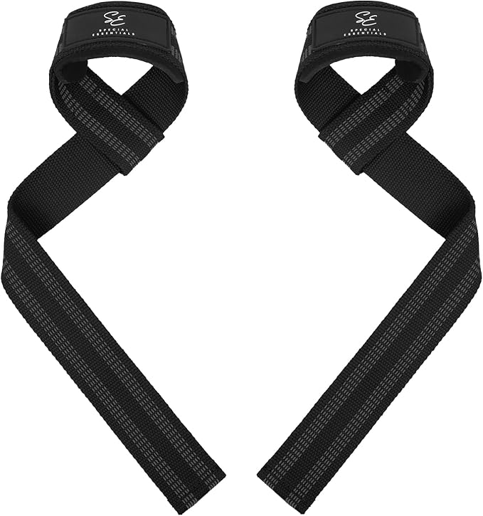 Special Essentials 2 Pack of Wrist Straps for Weightlifting - Two-Sided Anti Slip Silicone Grip & Padded Neoprene - Durable Gym Lifting Straps for Men and Women for Bodybuilding & Powerlifting