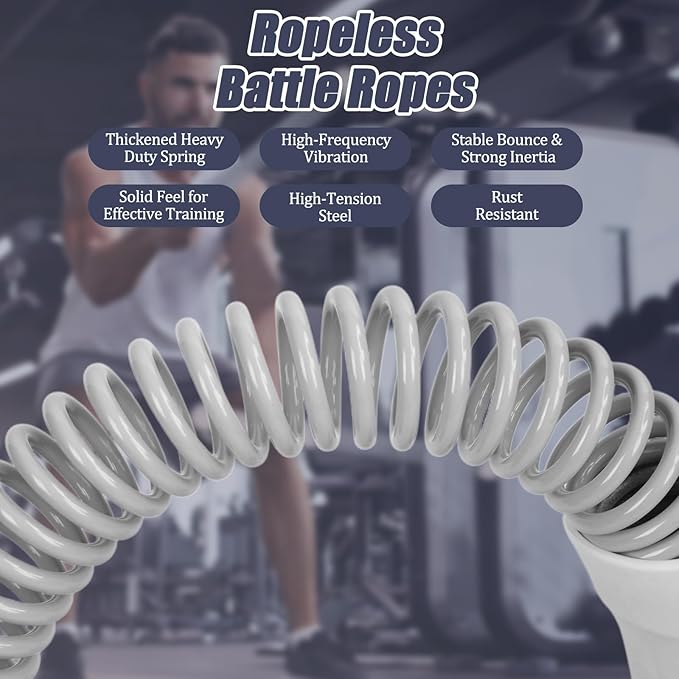 Weighted Ropeless Battle Ropes for Home Gym, Heavy Duty Portable Cordless Battle Ropes for Home and Outdoors,Workout Exercise Rope for Women and Men,2PCS