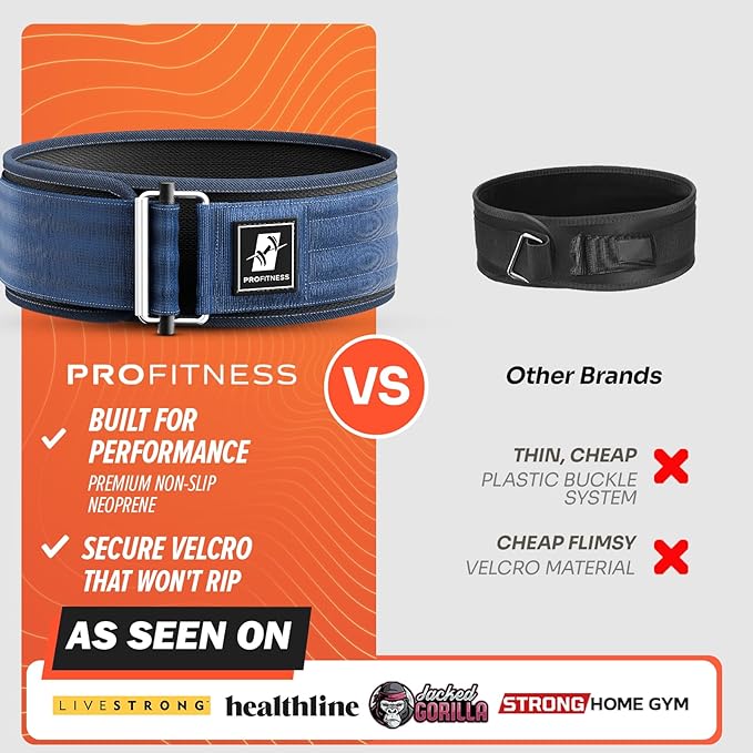 Weightlifting Belt for Men & Women - 4'' Wide Auto-Lock Weight Lifting Belt for Men Back Support - Squat Belt as Workout Belt for Men & Women Powerlifitng & Deadlifts - Weight Belt for Men Back Support