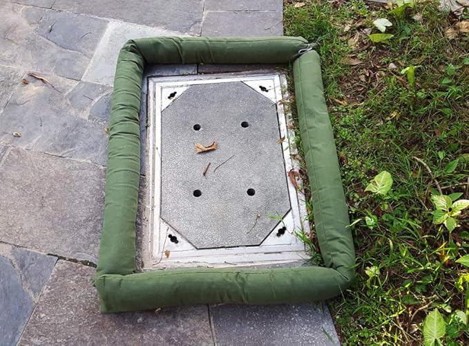 2 Pcs Long Canvas Sandbags Thickened Reusable Bags - Barrier for Rain Water Control Flood Hurricane - Doors Windows (7 Feet)