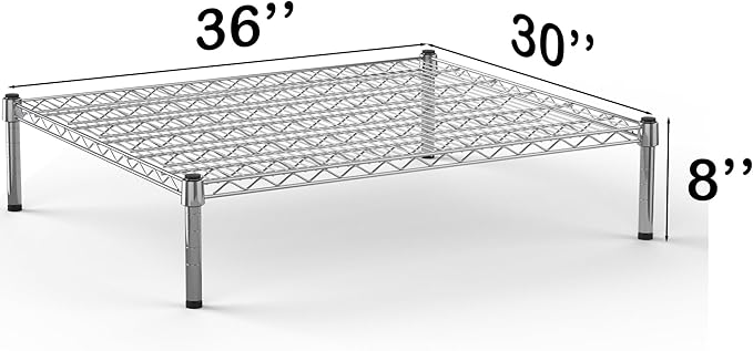 30''W x 36''L x 8''H Chrome Plated Wire Dunnage Rack | Off The Floor Storage