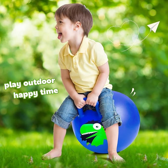 PlayZap Hopper Balls for Kids 6-12, 20 Inches Bouncy Ball with Handle, 20" Inflatable Bouncing Hopper, 50cm Jumping Toys, Garden Hopping Toys Girls Boys Gifts