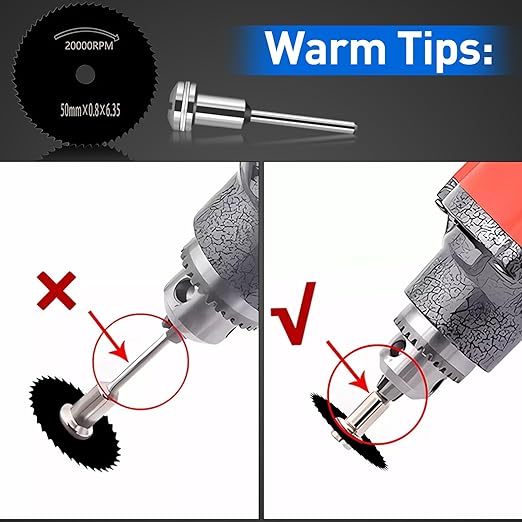 Cutting Wheel Set for Dremel Rotary Tool, HSS Circular Saw Blades, Resin Cutting Discs, 545 Diamond Cutting Wheels, 3 Different Cut off Wheels for Cutting Wood, Glass, Plastic, Stone, Metal, DIY Craft