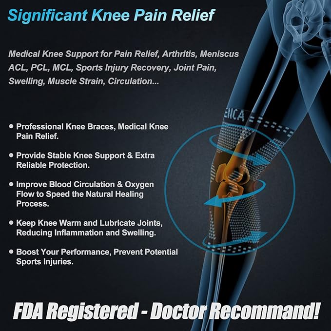 NEENCA Professional Knee Brace for Pain Relief, Medical Knee Support with Patella Pad & Side Stabilizers, Compression Knee Sleeve for Meniscus Tear, ACL, Joint Pain, Runner, Workout (Emerald, Small)