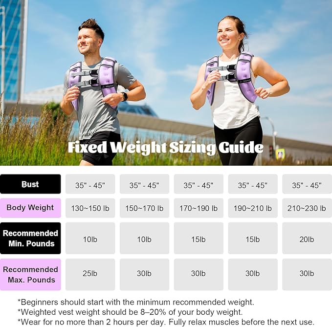 Weighted Vest Weight Vest for Men Women Kids Weights Included with Reflective Stripe, Body Weight Vests Adjustable for Running, Workout, Jogging, Walking