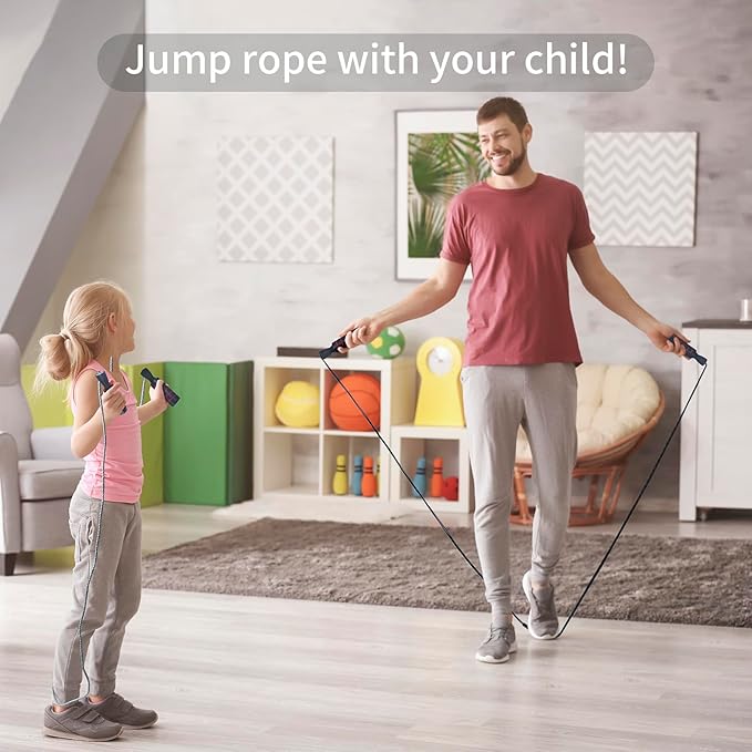 Skipping Rope, Adjustable Jump Rope for All Ages Men Women Kids Adults Suitable for Gym School Sports Outdoor and Family Exercise Classes
