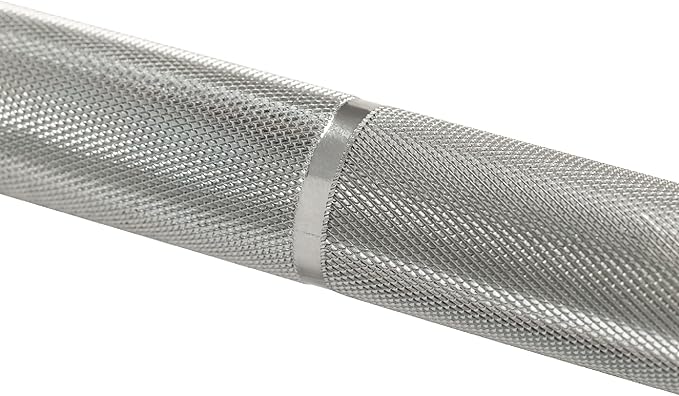 Sunny Health & Fitness 86" Olympic Barbell – Textured Shaft with Extra Grip Space for Control, 2" Sleeves, Bearing and Bushing Rotation, Chrome Finish, Optional 700LB or 850LB Weight Capacity