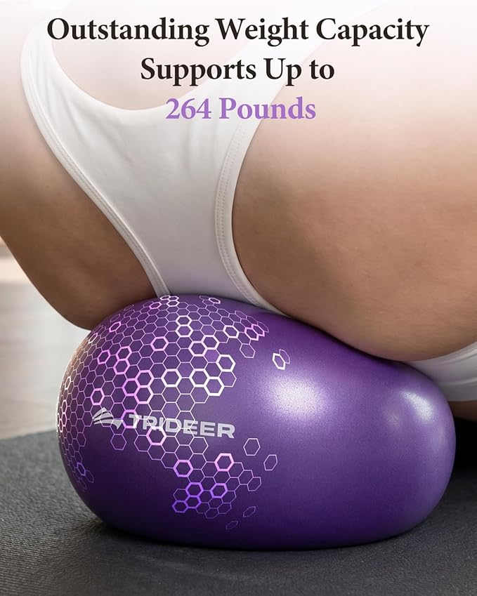 Trideer 9-Inch Pilates Ball, Small Exercise Ball for Yoga, Core Training, Physical Therapy, Balance, Stability and Stretching Pilates Equipment with Inflation Straw