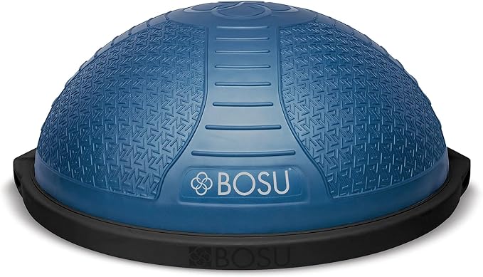 BOSU Nexgen Balance Trainer, Half-Ball Training Equipment, 65 cm Diameter, 300 lb Capacity - Burst-Resistant Stability Exercise Tool w/Non-Slip Base, Includes Hand Pump, Commercial-Grade
