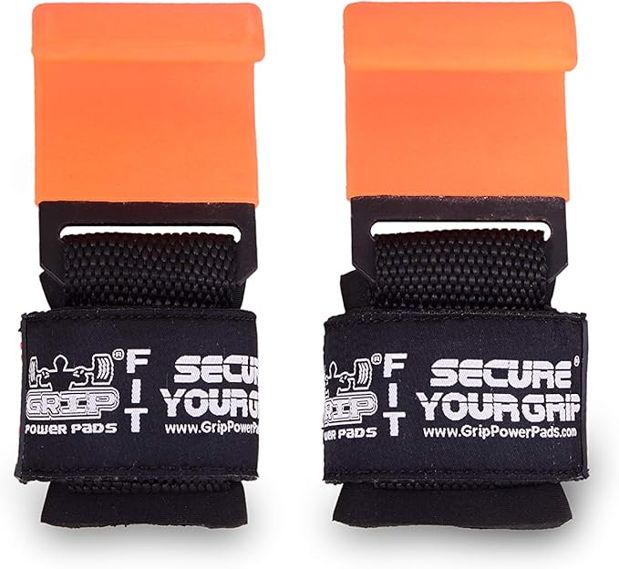 Weight Lifting Rod Hooks Heavy Duty Wrist Wraps Power Weight Lifting Training Gym Grips Straps Set of 2