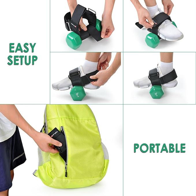 Original Dumbbell Foot Attachment, Tibialis Trainer, Adjustable Ankle Weights, Ankle Straps for Weight Lifting, Leg Workouts at Home for Hip, Shin Splint, Hamstring Curls, Leg extensions, Kettlebell Converstion Tool
