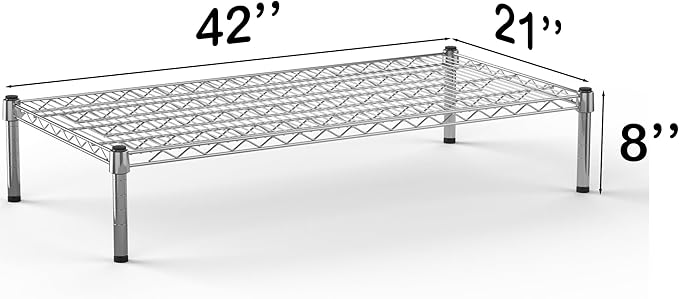 21''W x 42''L x 8''H Chrome Plated Wire Dunnage Rack | Off The Floor Storage