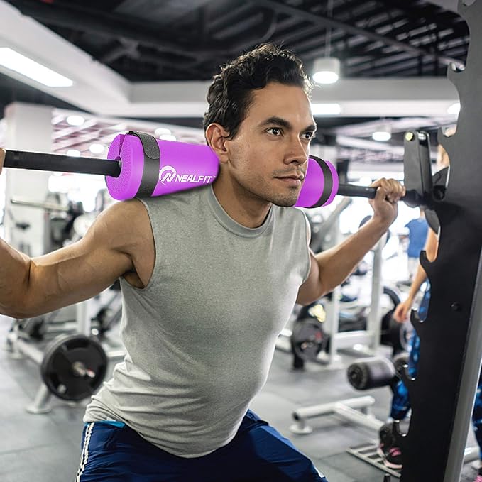 Barbell Pad Squat Pad for Squats—Squat Bar Pad—Great for Weightlifting,Lunges and Hip Thrusts—Foam Sponge Pad—Fit Standard and Olympic Bars Perfectly