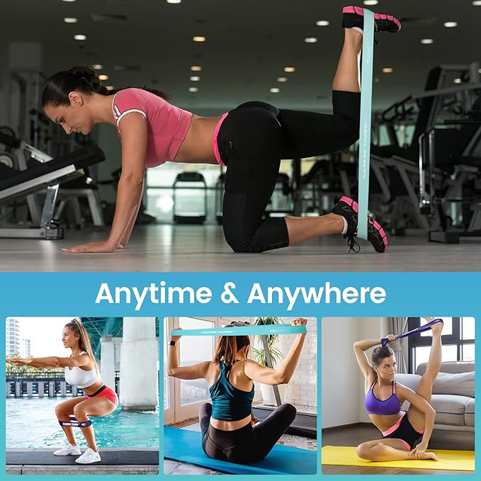 WIKDAY Resistance Bands for Working Out Exercise Loop Bands Workout Bands Set for Men Women Body Stretching, Crossfit Training, Home Workout, Physical Therapy, Booty Legs, Set of 5