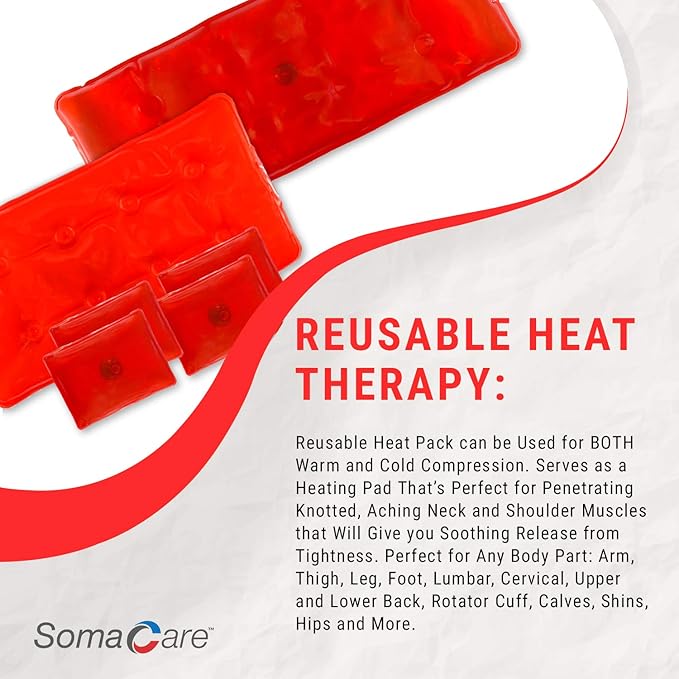 Sport & Back Hot Pack - Pain Relief, Reusable for Neck, Shoulders & Joint Pain, Ease to Use, Click to Activate, Advanced Hot Therapy - Muscle Recovery, for Knee, Cramps, Post & Pre Workout by SomaCare