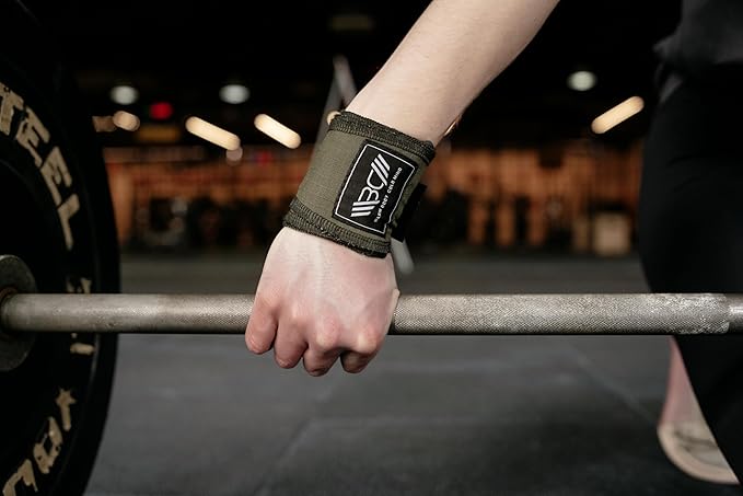 WARM BODY COLD MIND - Premium Cotton Weight Lifting Wrist Wraps for Cross Training, Powerlifting, Deadlift, Weightlifting, Gym, Wrist Straps, Workout, Fitness, Heavy-Duty Support with Thumb Loop