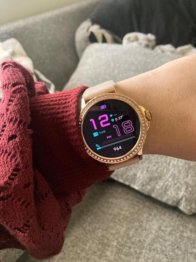 Smart Watches for Women (Answer/Make Calls), 1.3” Fitness Tracker Watch with Heart Rate/Blood Pressure/SpO2/Sleep Monitor, IP68 Waterproof Smart Watch for Android Phones and iPhone - Rose Gold Black