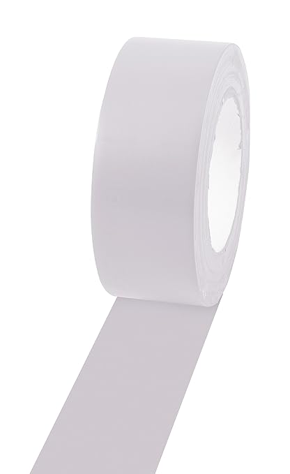 Champion Sports Vinyl Tape, 2” Wide x 60 Yards Long, White - Durable Floor Marking Tape - Schools, Gyms, Restaurants