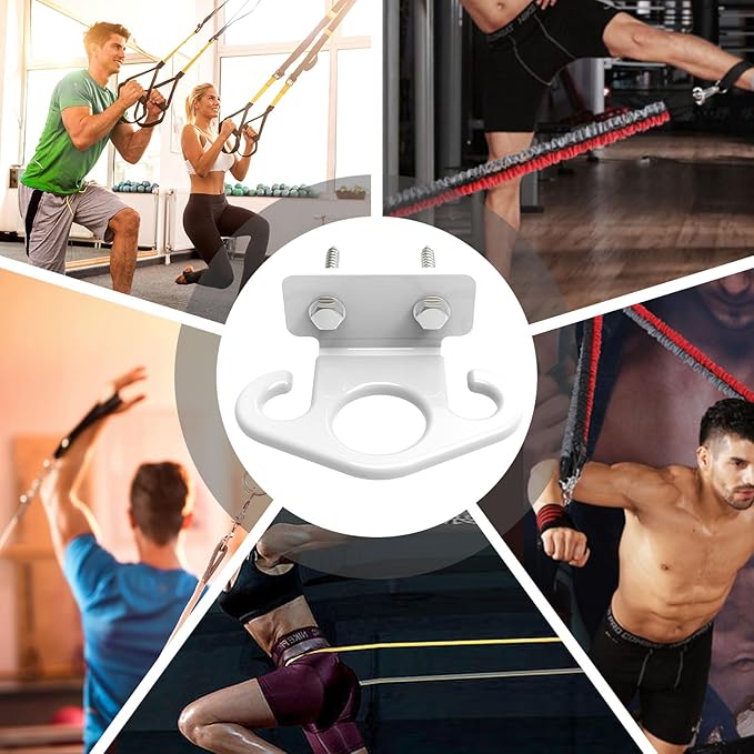 Resistance Band Wall Anchor Set,No Weld Wall Mount for Exercise Bands & Suspension Straps Resistance Band Wall Mount System Compact Strength Training Kit for Home Gym Workouts & Physical Therapy