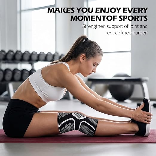 GOOGAH Knee Compression braces 2-Pack - Pain Relief Support for Arthritis, ACL & Meniscus Tears | Breathable Nylon Knee Sleeves for Men & Women | Sizes XXS-2XL