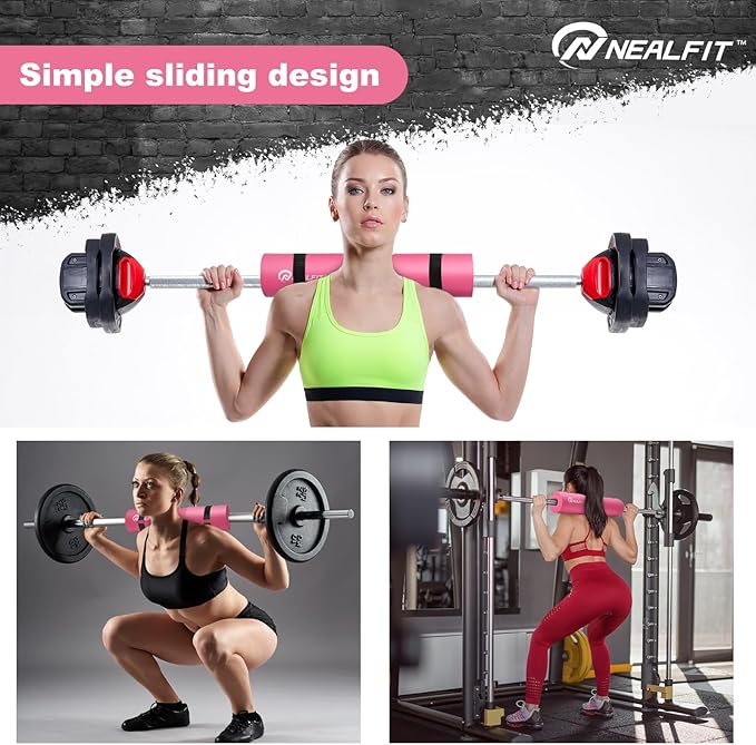 Barbell Pad Squat Pad for Squats—Squat Bar Pad—Great for Weightlifting,Lunges and Hip Thrusts—Foam Sponge Pad—Fit Standard and Olympic Bars Perfectly