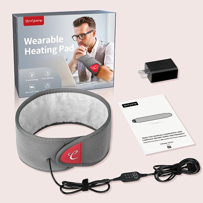 Comfytemp Hand Heating Pad for Carpal Tunnel Relief, Wrist Heating Pad for Achilles Tendonitis Relief USB Wearable for Wrist Pain, Birthday Gifts for Mom