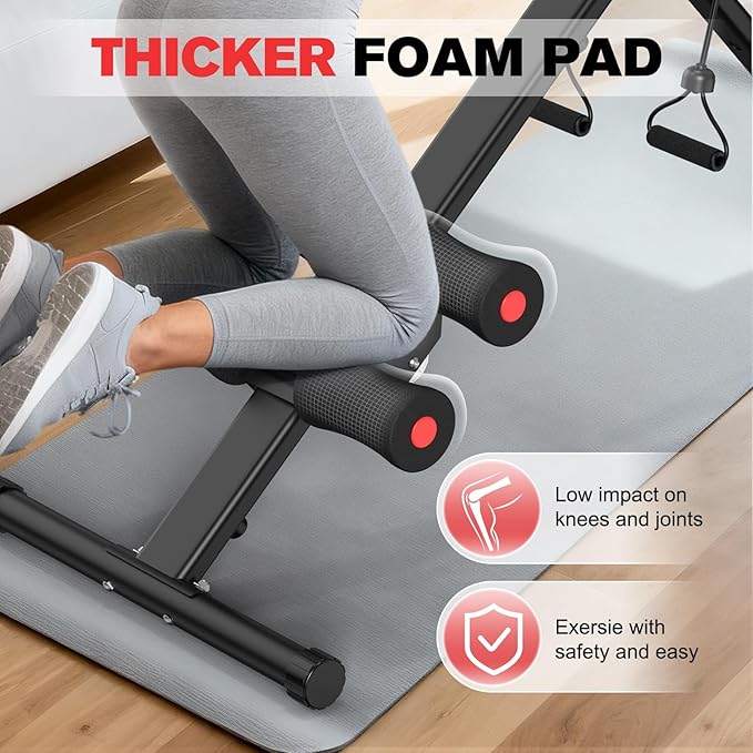 DERACY Ab Workout Machine Adjustable Ab Trainer Abdominal Trainer for Home Gym Foldable Ab Crunch Machine for Core 440 LBS