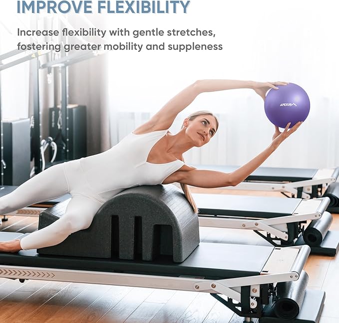 APEXUP 9 Inch Pilates Ball Small Exercise Ball for Yoga, Fitness, Balance, Core Workout, Physical Therapy