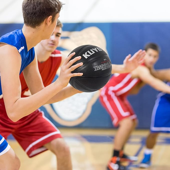 KUYOTQ 3LBS/3.3LBS/2.2LBS Weighted Heavy Training Basketball 29.5/28.5" in and Outdoor Improving Handling Dribbling Passing Rebounding Skill Composite Size 7/6 Weighted Training Basketball Equipment