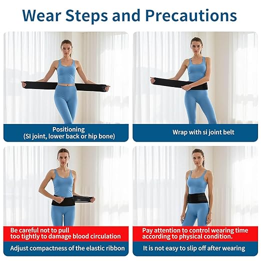 SUNFATT Sacroiliac SI Joint Belt for Women,Hip Brace for Women and Men Pain Relief & Stabilization,Plus Size Lower Back Support for Sciatica,Pelvis,SI Joint & Hip Pain (Fits Hip 43"-57")