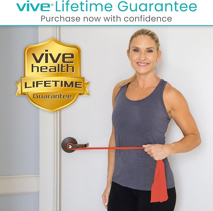 Vive Professional Resistance Bands - 25 Yard Non-Latex Roll for Physical Therapy, Lower and Upper Body Exercise Workout - Straight Elastic for Strength Training, Rehabilitation, Women, Men