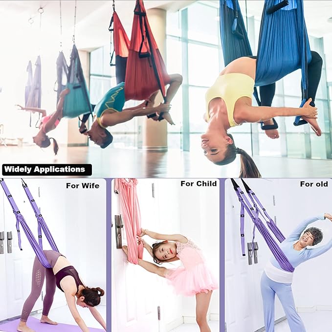 Tchrules Leg Stretcher Strap, Backbend Training Belt with Door Anchor, Flexibility Trainer Stretching Equipment Assist Stretch Strap for Fitness Gymnastics Dance Aerial Yoga Ballet