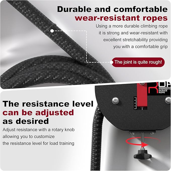 Endless Rope Trainer for Home Gym, Portable Cable Pulley System with 14 FT Closed-Loop Nylon Rope, 66LB Max Resistance Infinity Ropes Machine for Full Body Workout Cardio HIIT Strength Training