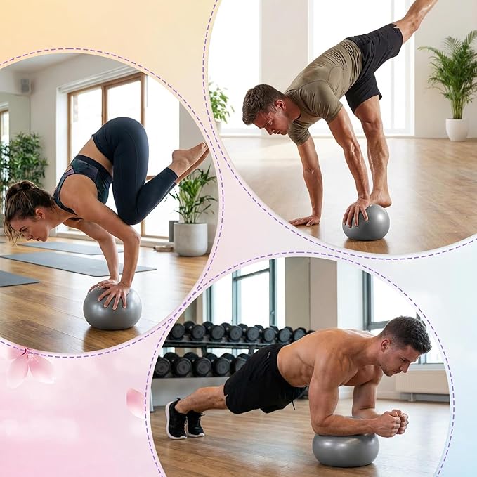 Sotiff 20 Pcs Small Exercise Pilates Ball Bulk 9 Inch Mini Yoga Ball Anti Burst and Slip for Stability Fitness Physical Therapy Stretching & Core Workout at Home Gym Class