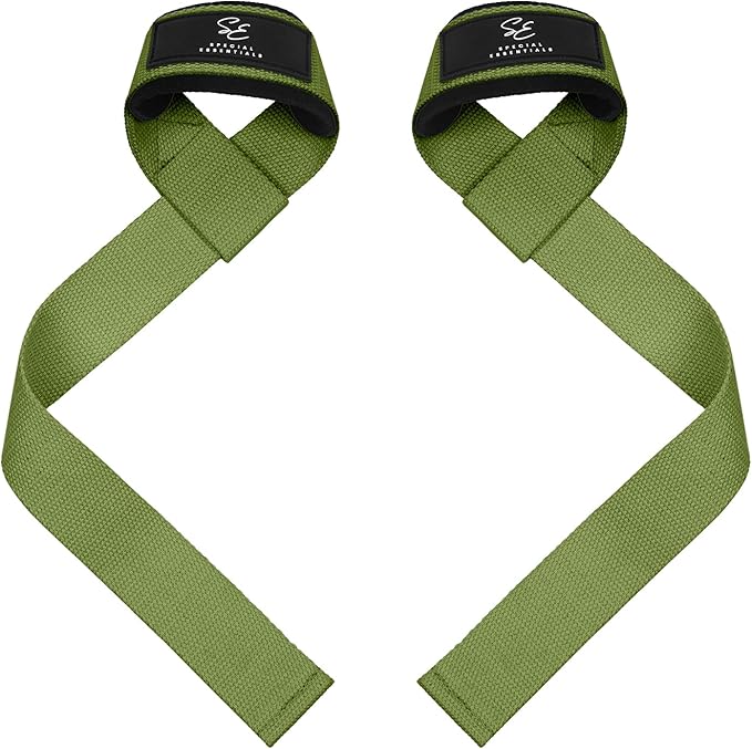 Special Essentials 2 Pack of Wrist Straps for Weightlifting - Two-Sided Anti Slip Silicone Grip & Padded Neoprene - Durable Gym Lifting Straps for Men and Women for Bodybuilding & Powerlifting
