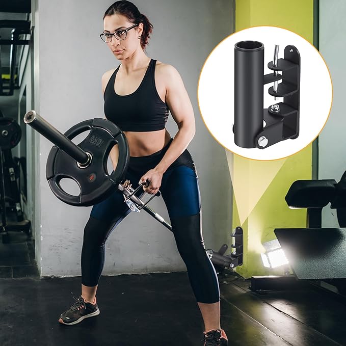 Wall Mounted Landmine Attachment for 1" Standard Bar and 2" Olympic Bars, Heavy Duty Wall Mount T Bar Row Platform for Home Gym Workouts