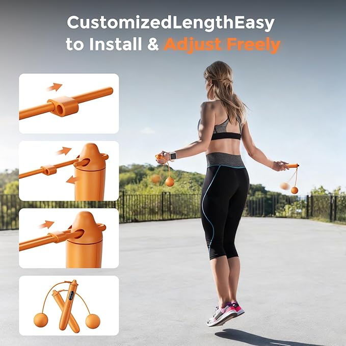 Smart Jump Rope, Wireless Jumping Rope, Supports Game App Interaction, Suitable for Home and Gym exercise, Fitness Skipping Rope, Suitable for Women, Men, Adults and Children