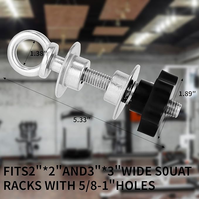 Heavy-Duty Power Rack Attachments, Quick-Install Home Gym Accessories for 2x2, 2x3 & 3x3 Power Racks, Fits 1/2", 5/8" & 1" Holes