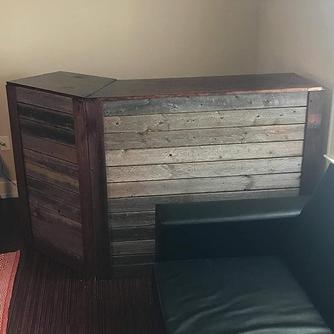 Rockin' Wood Real Wood Nail Up Application Rustic Reclaimed Naturally Weathered Barn Wood Accent Paneling Board Planks for Home Walls (46 Square feet)