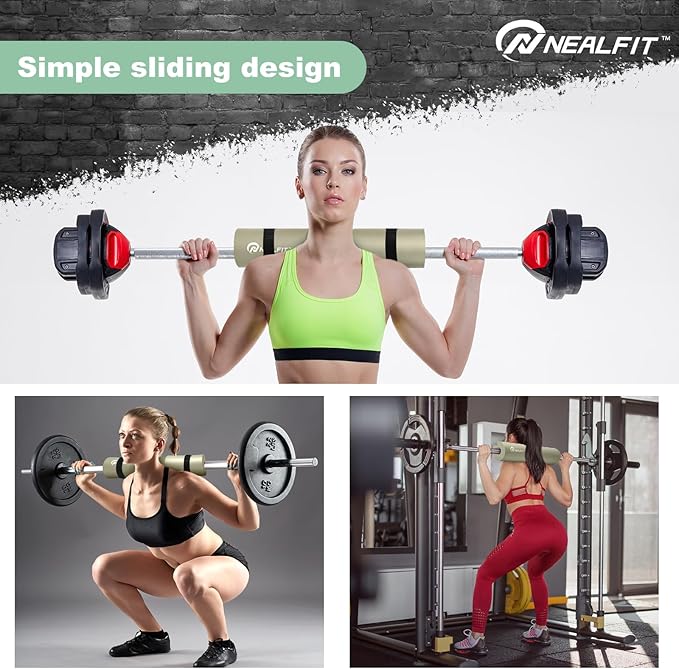 Barbell Pad Squat Pad for Squats—Squat Bar Pad—Great for Weightlifting,Lunges and Hip Thrusts—Foam Sponge Pad—Fit Standard and Olympic Bars Perfectly